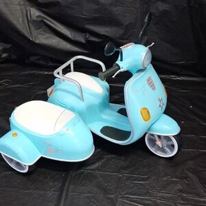 American Girl Doll True Blue Scooter with Sidecar EUC